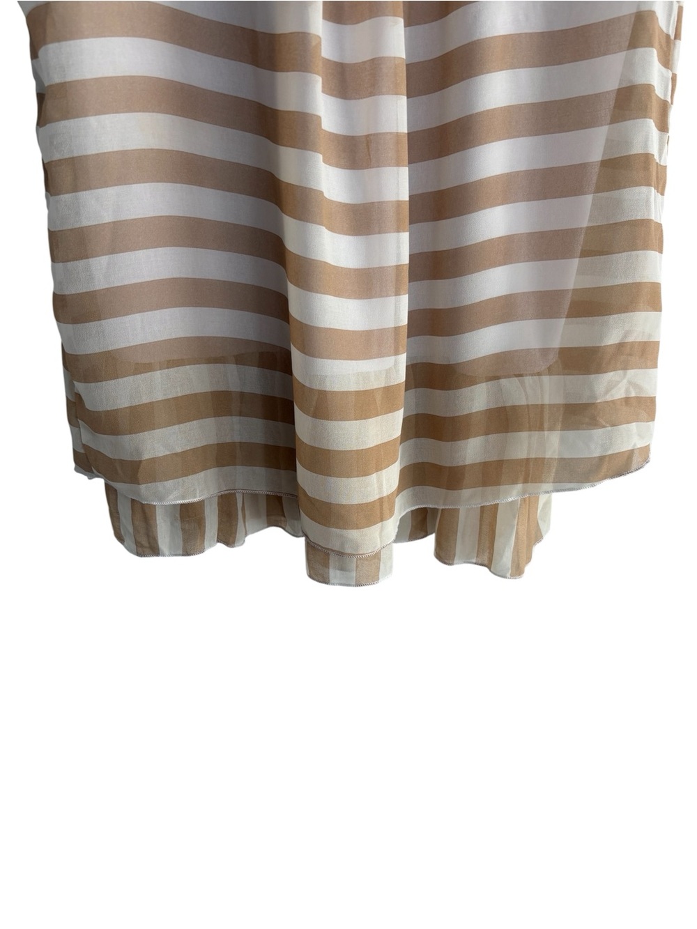 BURBERRY Striped Sleeveless Tunic in Beige/White -- No SIZE or FABRIC TAGS - Picture 7 of 14